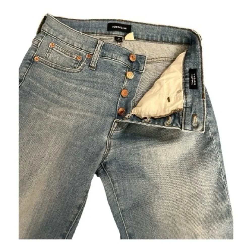 J.Crew 9” High-Rise Toothpick Skinny Jeans Sz 27 Button Fly Stretch Denim